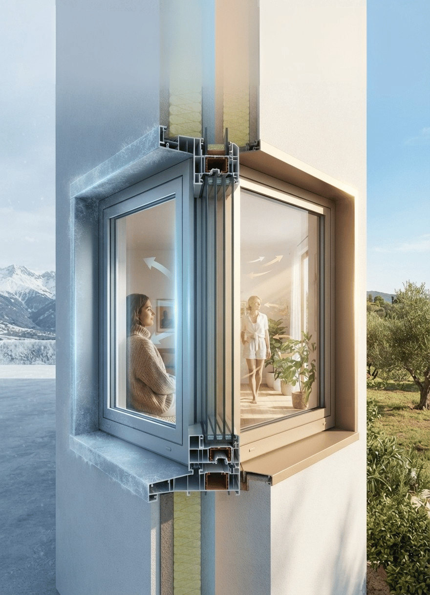 isolamento termico per infissi ad alta efficienza energetica in base alla zona climatica